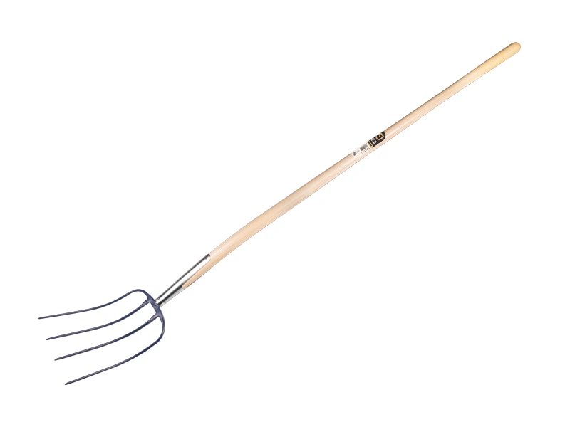 [911180] Mestvork Jimmy 4 tands blauw, met ESSEN knopsteel 135 cm