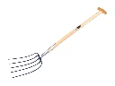 Mestvork Jimmy 5 tands blauw, met ESSEN T-steel 85 cm