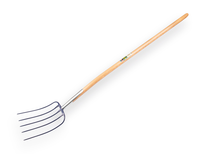 [915180] Mestvork ATLAS 5 tands blauw, met ESSEN knopsteel 135 cm