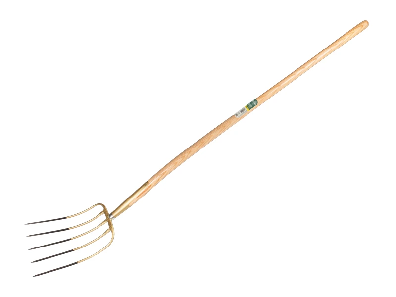 Mestvork OFFNER 5 tands brons, met ATLAS knopsteel 135 cm