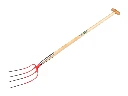 Mestvork OFFNER 4 tands rood, met dubbele veer en ATLAS T-steel 105 cm