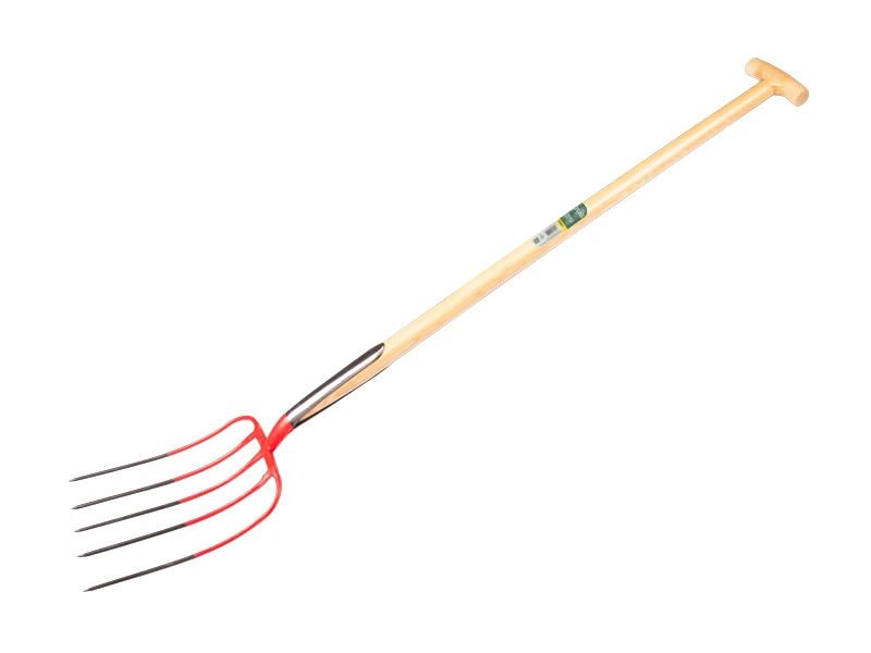 [916501] Mestvork OFFNER 5 tands rood, met dubbele veer en ATLAS T-steel 100 cm