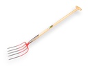 Mestvork OFFNER 5 tands rood, met dubbele veer en ATLAS T-steel 100 cm