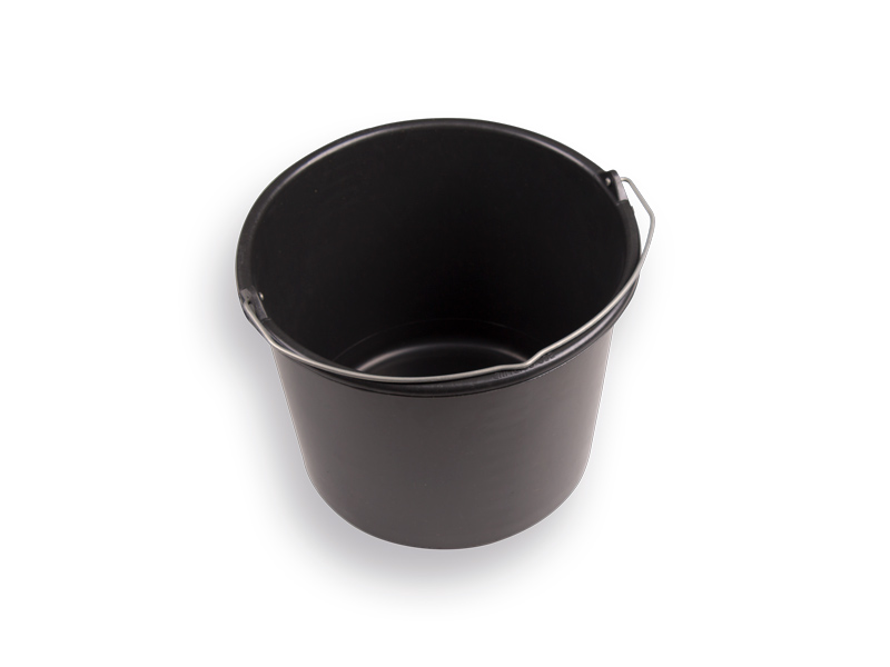 [928025] Bouwemmer GRIPLINE 12 liter, zwart met hengsel