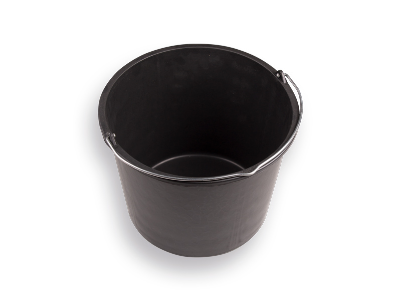 Bouwemmer GRIPLINE 20 liter, zwart met hengsel