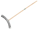 Mestschuiver gebogen 75 cm verzinkt, canvasrubber, met ATLAS steel 160 x 3,2 cm