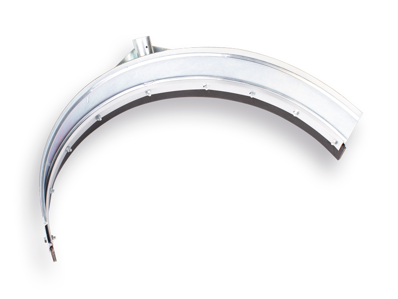 Mestschuiver PROLINE gebogen 89 cm, zonder steel, steelgat 32 mm