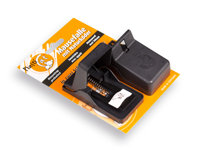 Muizenval - muizenklem PlastiCat kunststof, met lokaas (per blisterkaart van 2 stuks)
