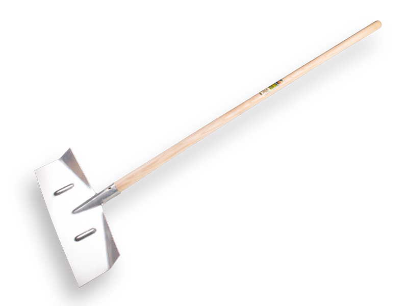 [960405] Slijkschuiver - Sneeuwschuiver ATLAS plaatstaal, recht model 40 x 18 cm, met ESSEN steel 130 x 4 cm
