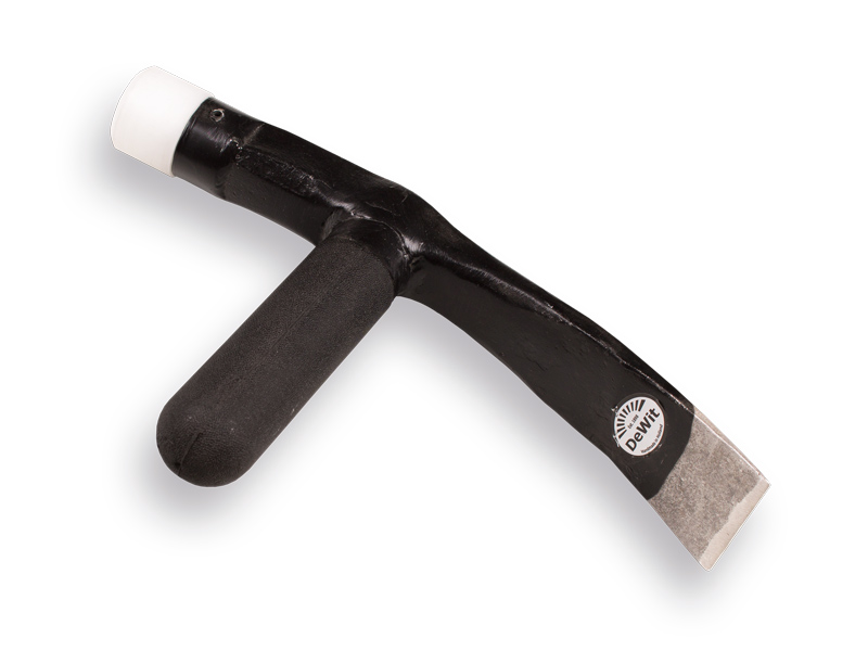 Straathamer DE WIT met fiberglassteel en nylon dop, bekbreedte 50 mm