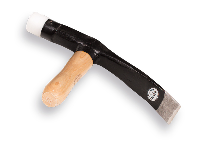 Straathamer DE WIT met ESSEN steel en nylon dop, bekbreedte 70 mm