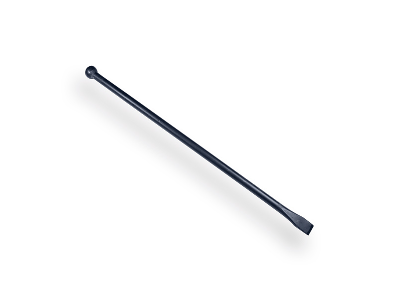 [960840] Stootijzer DE WIT 100 cm geheel rond, met platte beitel en knop