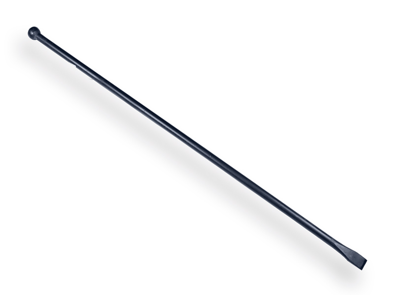 [960842] Stootijzer DE WIT 140 cm geheel rond, met platte beitel en knop