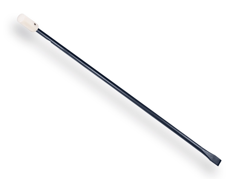 [960843] Stootijzer DE WIT 140 cm geheel rond, met platte beitel en nylon dop Ø 60 mm