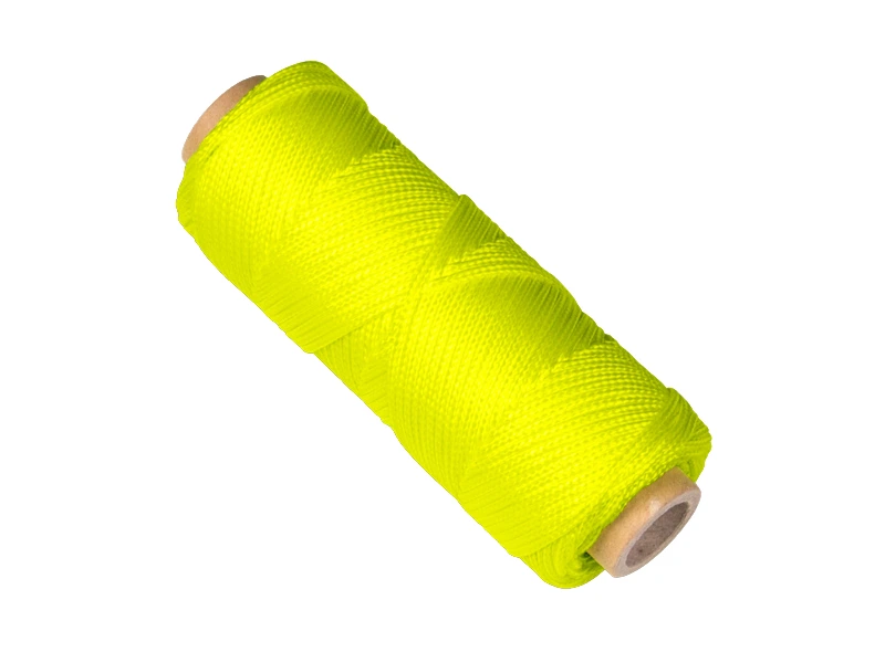 [960910] Uitzetkoord LABORA fluor geel 1,4 mm 50 meter, gevlochten nylon koord