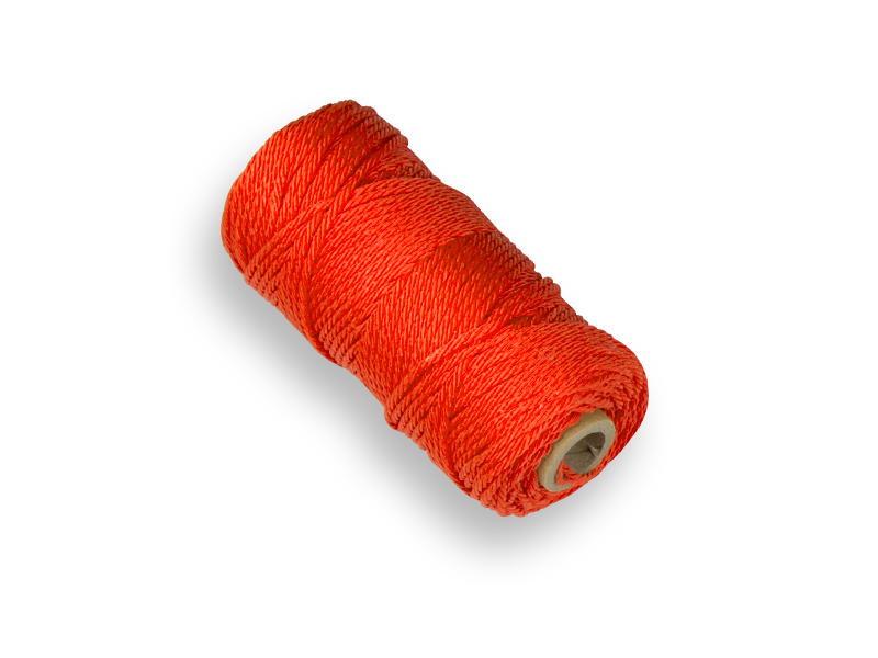 Uitzetkoord LABORA fluor oranje 1,4 mm 50 meter, gevlochten nylon koord