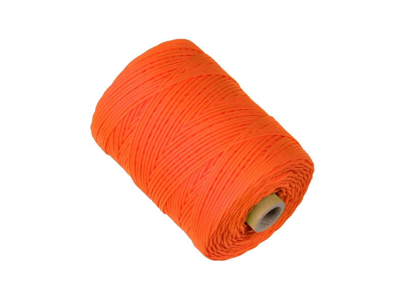 Uitzetkoord LABORA fluor oranje 1,4 mm 200 meter, gevlochten nylon koord