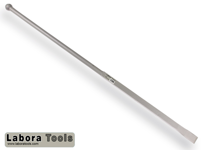 Stootijzer LABORA 140 cm, onderzijde 55 cm vierkant, met platte beitel en knop