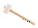 Rubberhamer GRIPLINE wit nr. 1 hard, 400 gram Ø 50 x 90 mm, met ESSEN steel