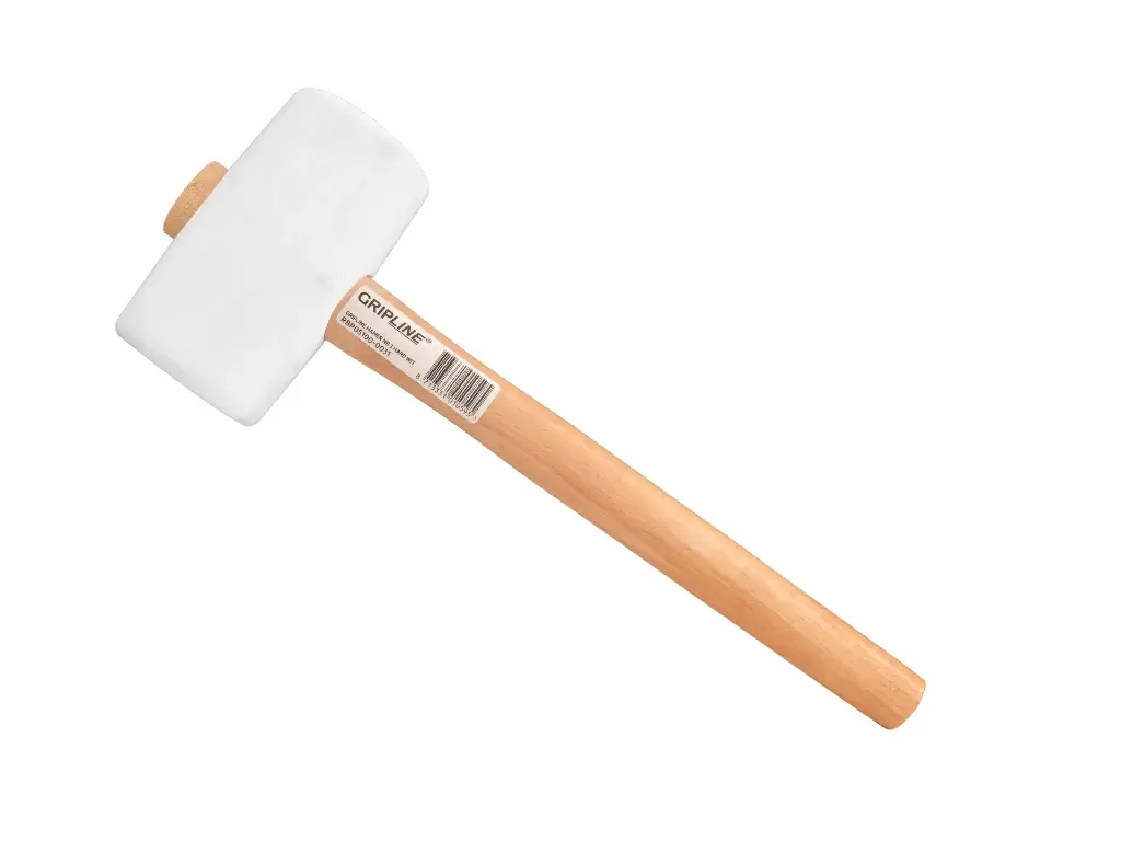 [998674] Rubberhamer GRIPLINE wit nr. 3 hard, 1,0 kg Ø 75 x 130 mm, met ESSEN steel