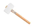 Rubberhamer GRIPLINE wit nr. 3 hard, 1,0 kg Ø 75 x 130 mm, met ESSEN steel