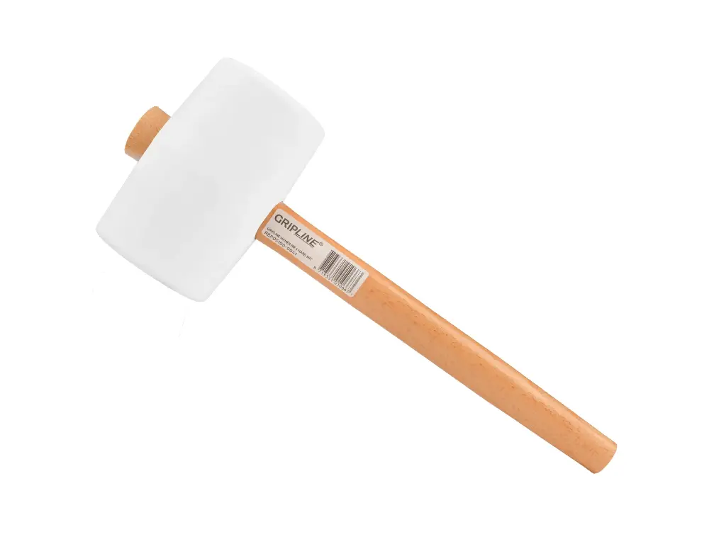 Rubberhamer GRIPLINE wit nr. 4 hard, 1,35 kg Ø 85 x 140 mm, met ESSEN steel