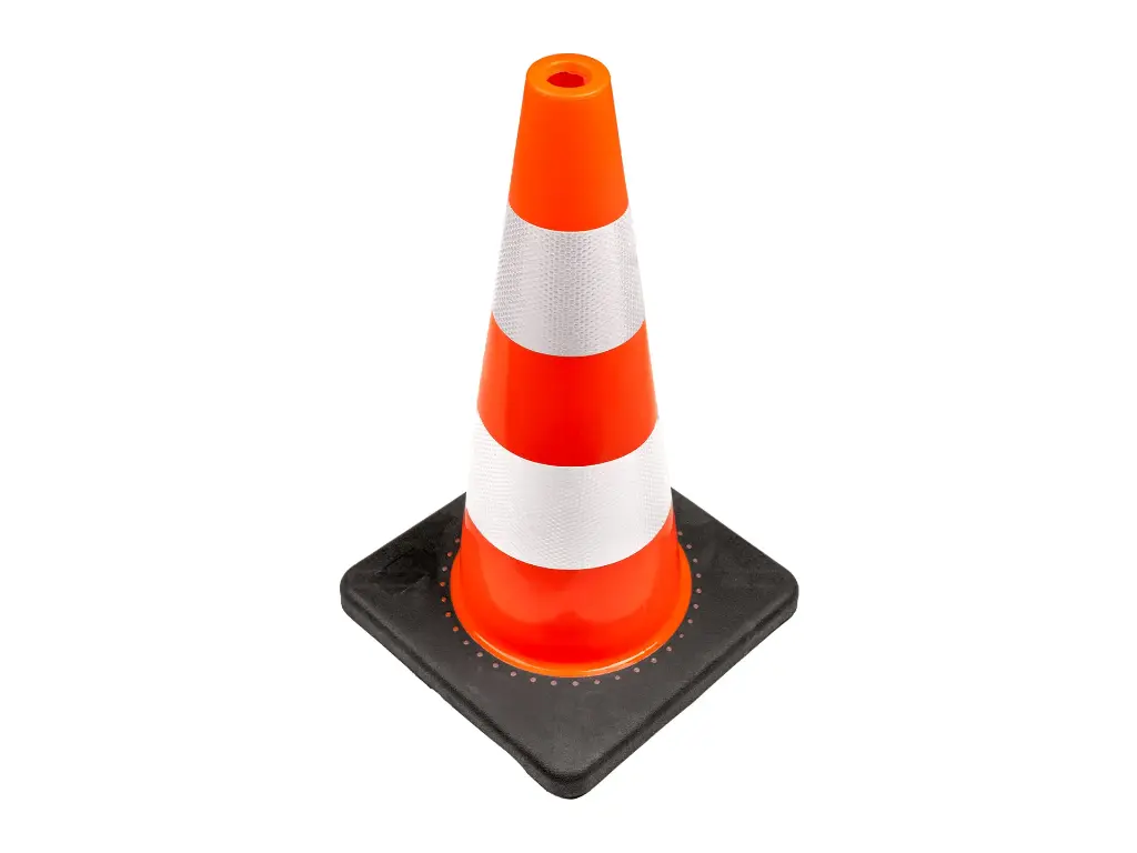 [998894] Pilon - Verkeerskegel LABORA 50 cm PE, oranje wit, verzwaarde voet