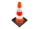 Pilon - Verkeerskegel LABORA 50 cm PE, oranje wit, verzwaarde voet