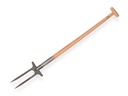 Rozenvork DE WIT gesmeed, 2 tands, met ESSEN T-steel 90 cm