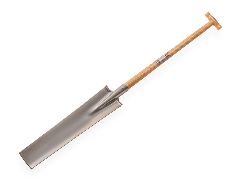 [810084] Draineerspade - Kabelspade IDEAL Gloria, met OPSTAP en BEUKEN T-steel 85 cm, bladmaat 13 x 55 cm