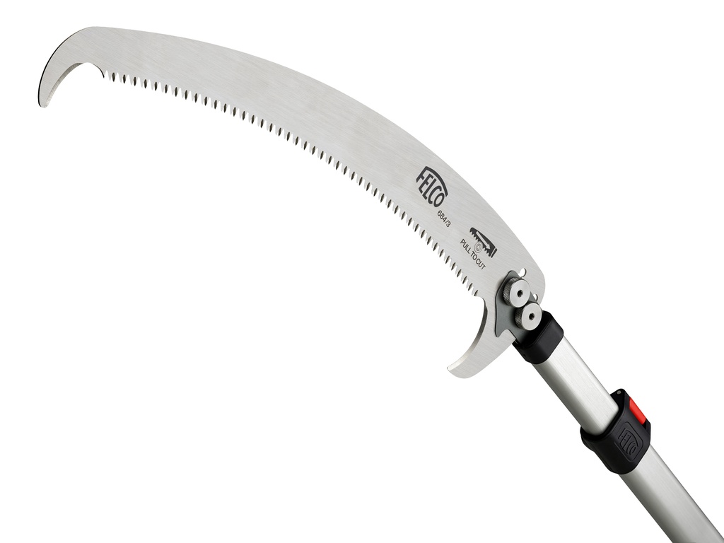[1507878] Stokzaag FELCO 684, uitschuifbaar van 230 cm tot 640 cm, gebogen zaagblad 39 cm met haak