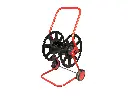 Slanghaspel - slangenwagen staal rood/zwart, voor 60 meter ½ slang (ongemonteerd)