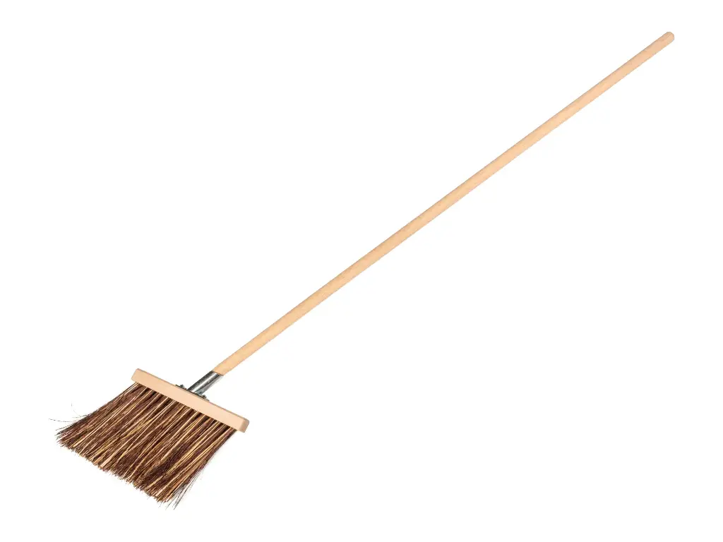 [1492410] Gootbezem SOLIDE stalks-bahia, met stokhouder en ATLAS steel 140 x 2,8 cm
