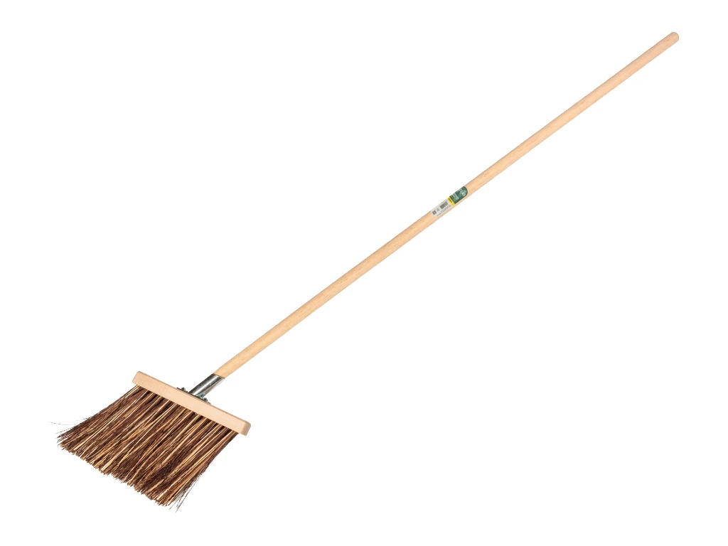 Gootbezem SOLIDE stalks-bahia, met stokhouder en ATLAS steel 140 x 2,8 cm