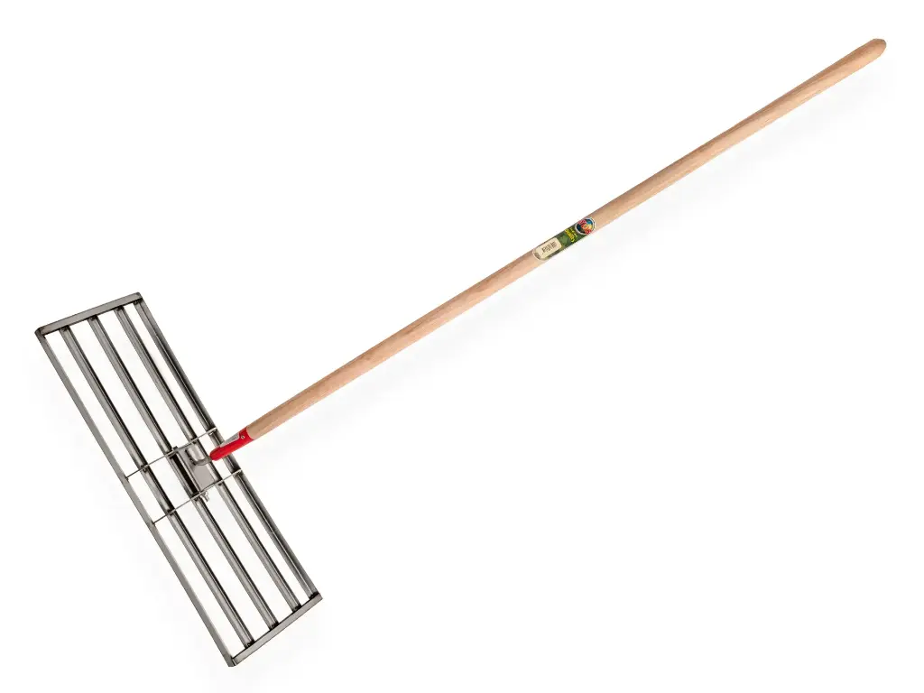 Egalisatiehark - Nivelleerhark ATLAS staal, met hardhouten steel 150 cm