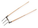 Woelvork DE PYPERE AIR-FIT, 3 gesmede tanden, met 2 ATLAS stelen 130 cm, FSC 100%