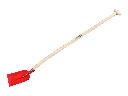 Betonschop ATLAS 1/2 0 rood, extra gehard, met ATLAS schopsteel 130 cm gebogen, FSC 100%