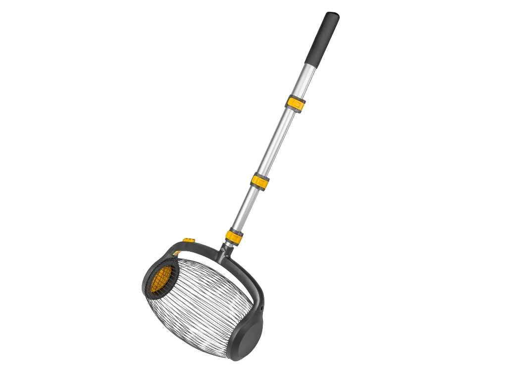 Notenraper - Vruchtenraper SOLIDE, met klik-open luik en telescoopsteel 39 - 110 cm