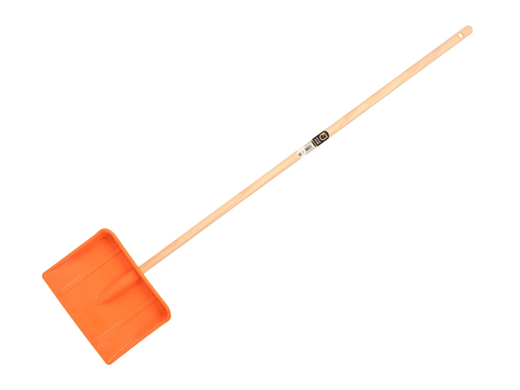 [960446] Kindersneeuwschuiver Jimmy Kids kunststof oranje, met steel FSC 100%