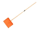 Kindersneeuwschuiver Jimmy Kids kunststof oranje, met steel FSC 100%