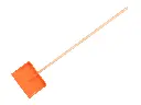Kindersneeuwschuiver kunststof oranje, met steel FSC 100%