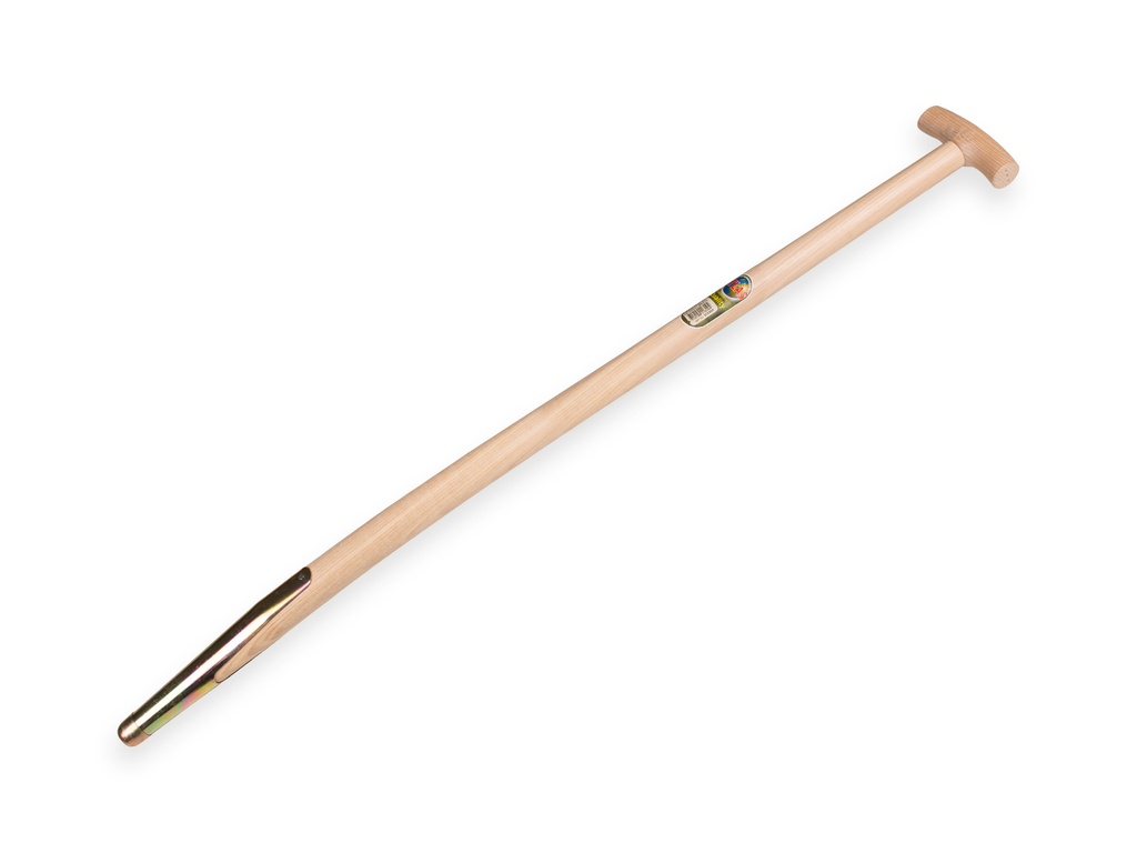 [211315] Mestvorksteel ATLAS 100 cm gebogen, met veerbus en Engelse kruk, geboord, FSC 100%