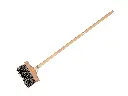 Railbezem – Opneembezem SOLIDE PVC zwart 25 cm, vezeldikte 1,5 mm, met IKAPE steel 80 x 2,8 cm en stokhouder