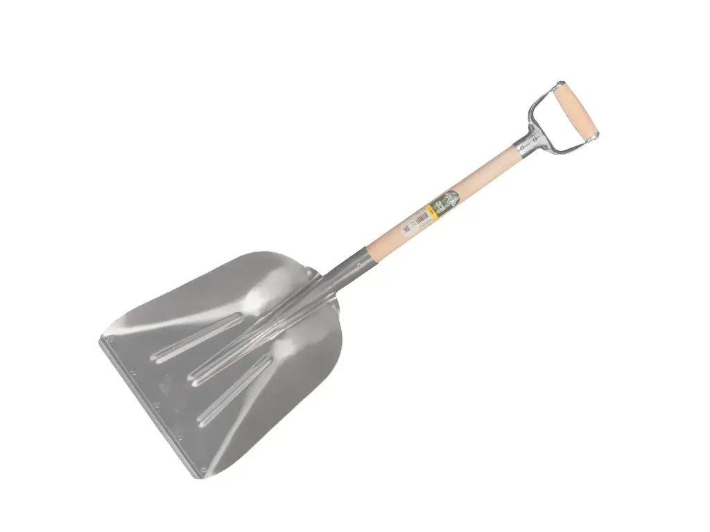 IJsschep - Graanschop ATLAS aluminium met strip met ATLAS YD-steel 33 cm recht