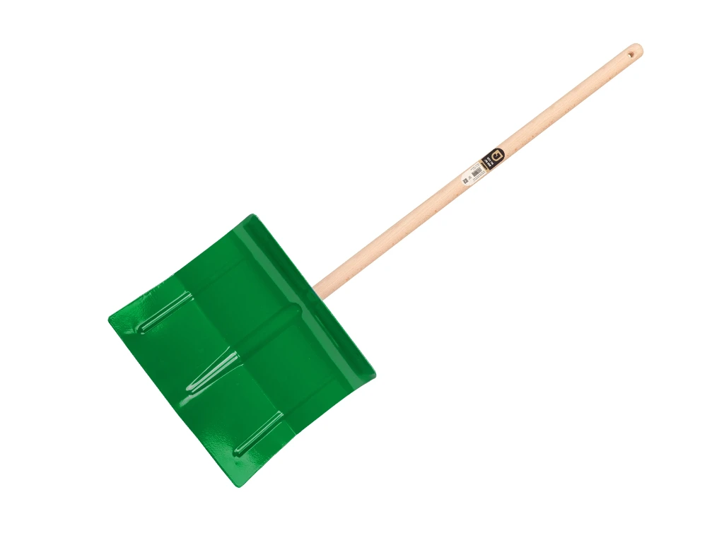 [960434] Kindersneeuwschuiver Jimmy Kids staal groen, met beuken steel