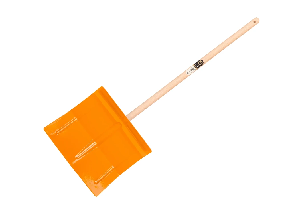 [960436] Kindersneeuwschuiver Jimmy Kids staal oranje, met beuken steel