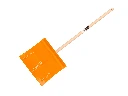 Kindersneeuwschuiver Jimmy Kids staal oranje, met beuken steel