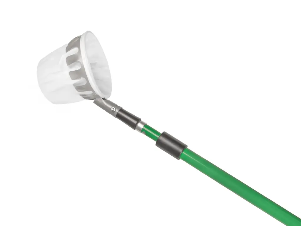 Fruitplukker staal met katoenen zak en telescoopsteel 165 - 300 cm