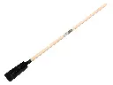 Kabelschop ATLAS 10 cm 3/4 zwart, recht met ATLAS batsesteel 130 cm, FSC 100%