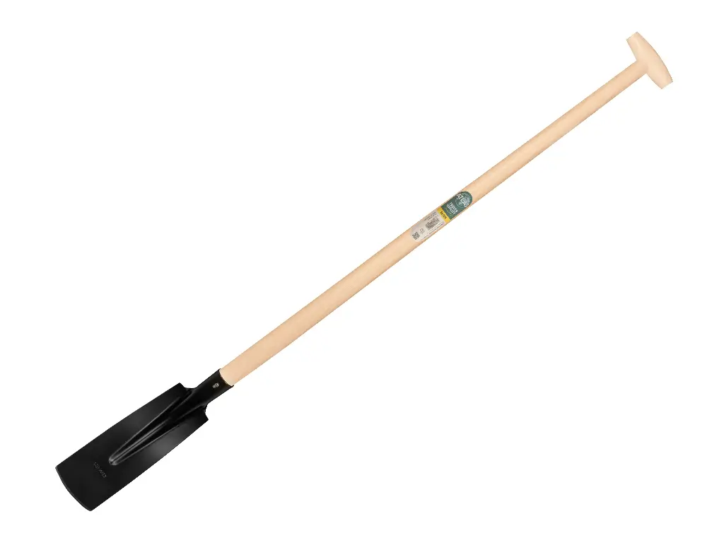 Kabelschop ATLAS 10 cm 3/4 zwart, recht met ATLAS schopsteel 110 cm, FSC 100%